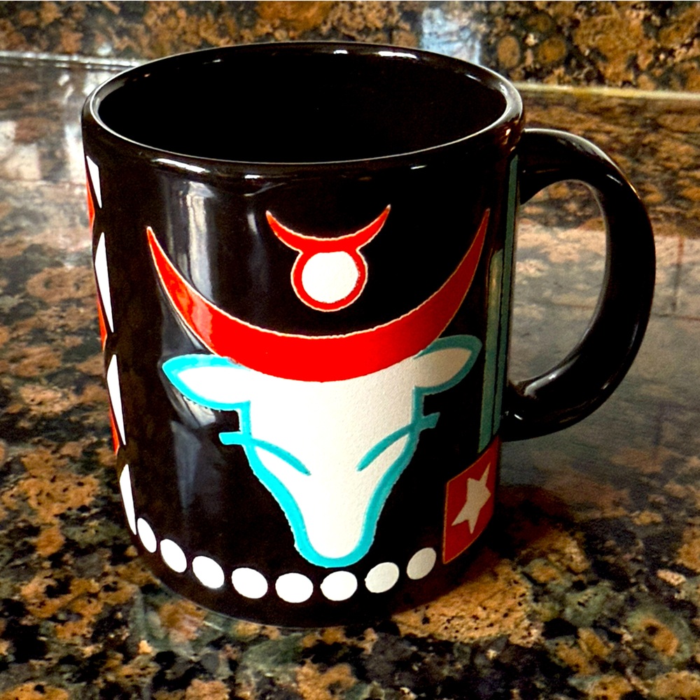 Vintage Wächtersbach /Waechtersbach stoneware Mug Toro Bull  3-D design.